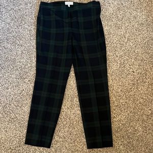 Talbots plaid dress pant. Side zip